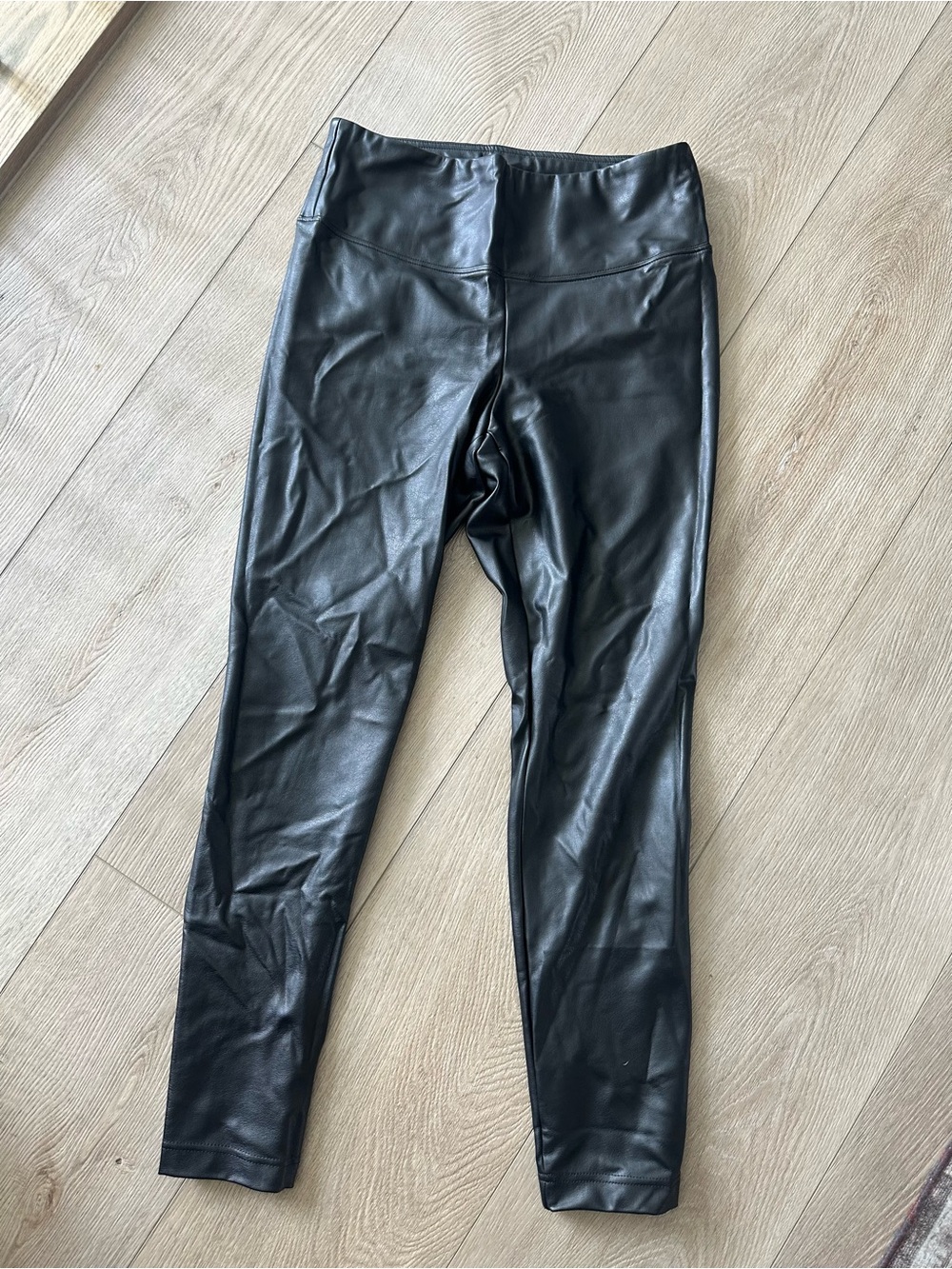 Catherine Malandrino Black Faux Leather Skinny Pants